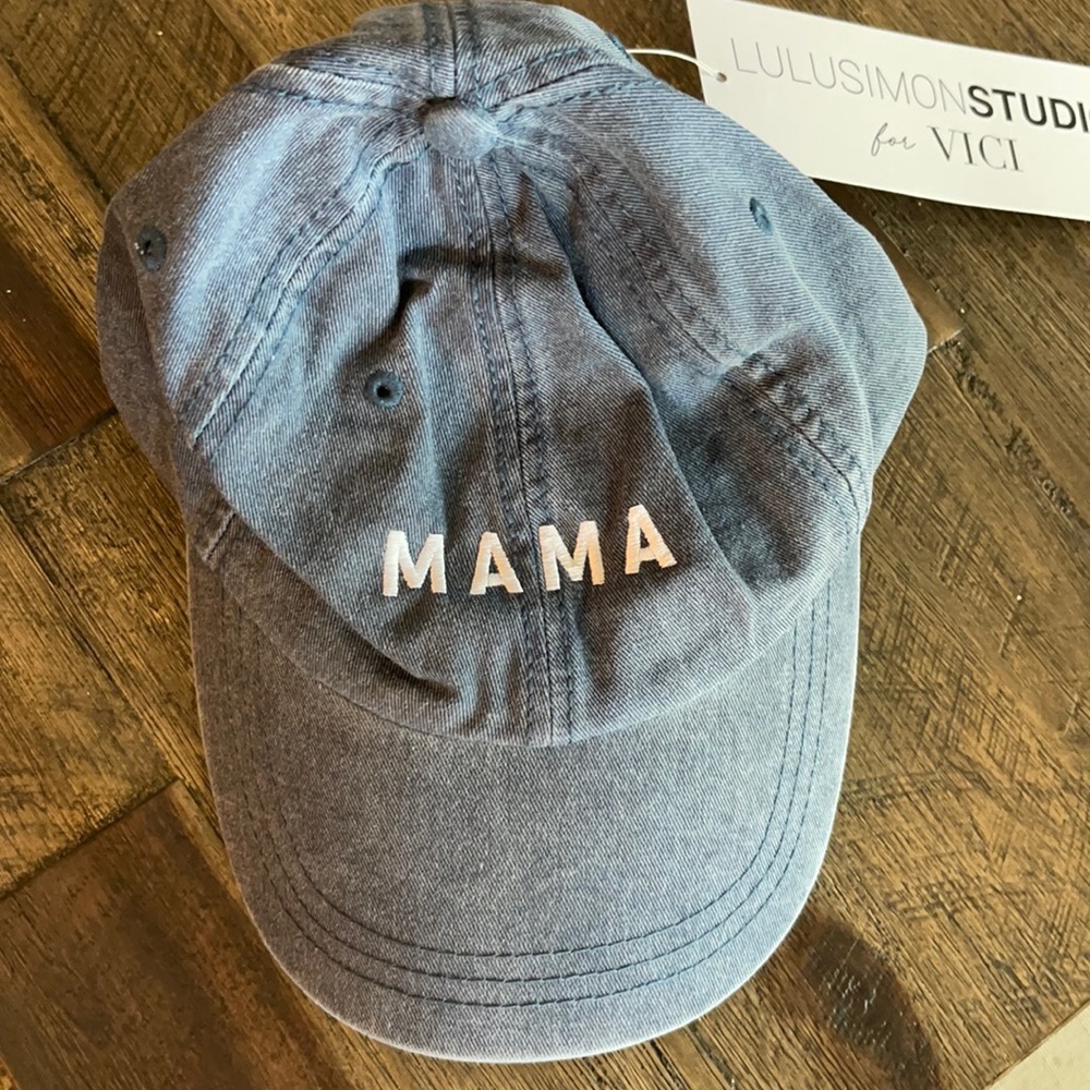 NWT Vici denim MAMA hat
